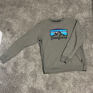 Gray Patagonia Up risal Crew Sweatshirt (Size M)